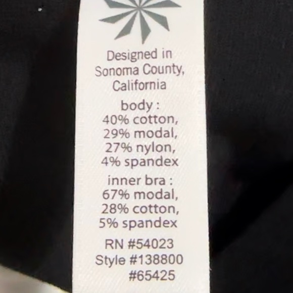 Athleta women’s racer back, black dress. Size M black with built in bra. - Picture 6 of 6